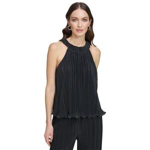 DKNY Womens Textured Halter Top Shirt, NWT